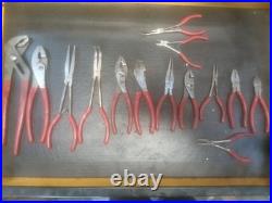 Set Of 14 Mac Pliers, Needle Nose, Cutters And Bag