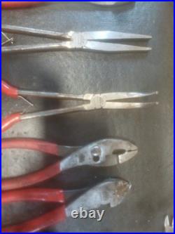 Set Of 14 Mac Pliers, Needle Nose, Cutters And Bag