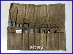 Set Of 18 Cutters For Stanley No. 45 & 55 Plow Planes In Canvas Pouch