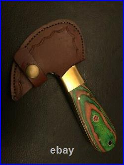 Set of 2 Custom Damascus Steel Leather Cutter-Saddler-Leather Craft Tools-QD