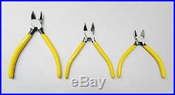 Set of 3 Diagonal Cutter Flush Cutting Pliers Plastic Sprue & Soft Wire CV-Steel