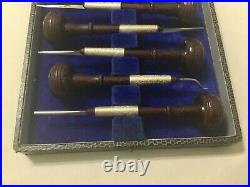 Set of 6 Erza F. Bowman Chasing or Engraving Cutters Tools