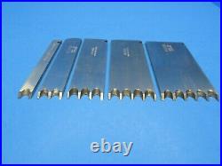 Set of five Record wood plane 1/4 reeding irons blades cutters 1 2 3 4 5 reeds