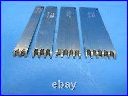 Set of four Record wood plane 1/8 reeding irons blades cutters 2 3 4 & 5 reeds