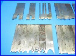 Set or lot of 50 irons blades cutters for Stanley 55 wood plane with 4 boxes