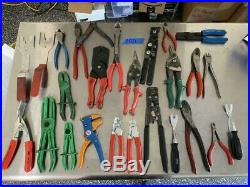 Snap On, Mac Tools, Blue Point Wire & Diagonal Cutters Strippers 26 Pc Lot 100