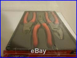 Snap On Tools 3 Piece Pliers/ Cutters Set PL300CF new sealed in package (Red)