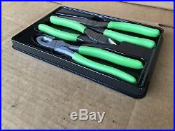 Snap-On Tools 3pc Pliers/Cutters Set Green withtray PLR300G
