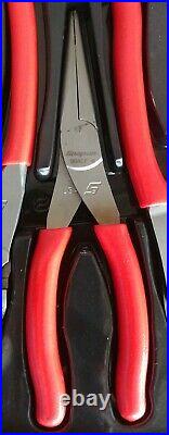 Snap On Tools 4 Pc Slip Joint/ Needle Nose /Side Cutter Pliers Set PL400B Nice