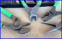 Snap On Tools 4pc Pliers / Cutters Set Green PL400BG 87ACF 96ACF 47ACF 91ACP