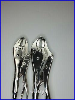 Snap On Tools 7 & 10 Locking Pliers With Cutter Set LP7WC/LP10WC