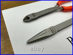 Snap-On Tools NEW 2pc ORANGE Stork Needle Nose Pliers & Diagonal Cutter Lot Set
