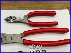 Snap-On Tools NEW 2pc RED Grip Wire Stripper / Cutter & Crimper Pliers Lot Set