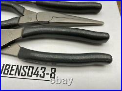 Snap-On Tools NEW 3pc DARK TITANIUM Soft Grip Pliers / Cutters Set PL307ACFDT