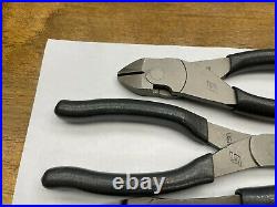 Snap-On Tools NEW 3pc DARK TITANIUM Soft Grip Pliers / Cutters Set PL307ACFDT