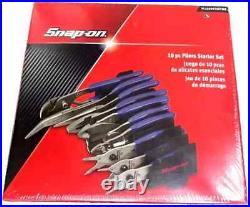 Snap On Tools NEW PL1000STARTMB 10pc POWER BLUE Plier Cutter Crimper Starter Set