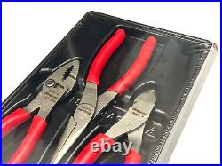 Snap On Tools NEW PL306ACF RED 3 Piece Soft Grip Pliers / Cutters Set USA