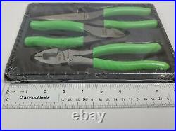 Snap On Tools New PLR300G Green 3 pc Pliers, Cutters Set 57AHLP, 86ACF, 97ACF