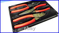 Snap On Tools PL306ACF RED 3 Piece Soft Grip Pliers / Cutters Set USA- New Other