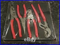 Snap-On Tools PL400B 4-Piece Pliers / Cutter Set Red NEW