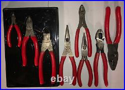 Snap On Tools Pliers, Cutter & Crimper Set. 8 Pc. Total RARE 3pc Cutter Set USA