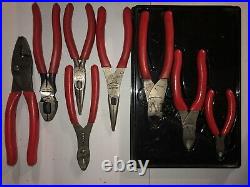 Snap On Tools Pliers, Cutter & Crimper Set. 8 Pc. Total RARE 3pc Cutter Set USA