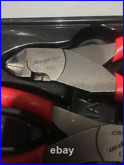 Snap On Tools Pliers, Needle Nose, & Side Cutters 3 Piece Set