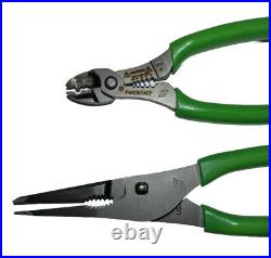 Snap On Tools Soft Grip Plier Cutter Set Green PWCS7ACF LN47ACF G New USA