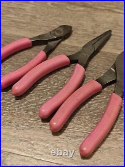 Snap On Tools USA 3pc Pliers And Cutters Set Pink