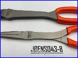 Snap-On Tools USA NEW 2 Piece ORANGE Long Needle Nose Pliers & Cutter Lot Set