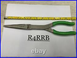 Snap-On Tools USA NEW 2pc GREEN Long Needle Nose Pliers Diagonal Cutter Lot Set