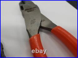 Snap-On Tools USA NEW 2pc ORANGE 7 & 5 Vector Edge Diagonal Cutters Lot Set