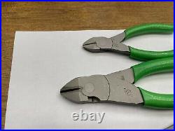 Snap-On Tools USA NEW 3 Piece GREEN Assorted Diagonal Cutter Pliers Lot Set