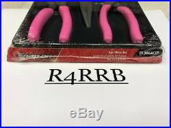 Snap-On Tools USA NEW 3 Piece Pink Soft Grip Assorted Plier Cutter Set PL306ACFP