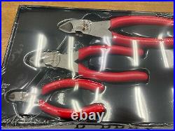 Snap-On Tools USA NEW 3 Piece RED Soft Grip Diagonal Cutter Pliers Set PL803A