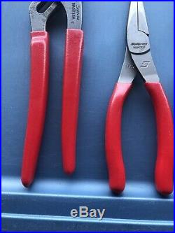 Snap-On Tools USA NEW 4 Piece RED Soft Grip Assorted Plier Cutter Lot Set