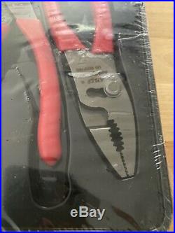 Snap-On Tools USA NEW 4 Piece RED Soft Grip Assorted Plier Cutter PAKPD320