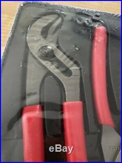 Snap-On Tools USA NEW 4 Piece RED Soft Grip Assorted Plier Cutter PAKPD320
