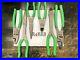 Snap-On-Tools-USA-NEW-6pc-GREEN-Slip-Joint-Needle-Nose-Cutter-Pliers-Lot-Set-01-xaz