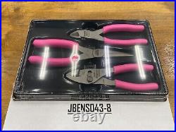 Snap-On Tools USA NEW PINK 3 Piece Soft Grip Pliers / Cutters Set PL306ACFP