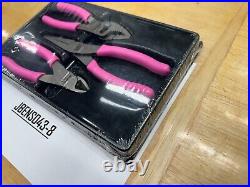 Snap-On Tools USA NEW PINK 3 Piece Soft Grip Pliers / Cutters Set PL306ACFP