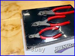 Snap-On Tools USA NEW RED 3 Piece Soft Grip Diagonal Cutter Pliers Set PL803A