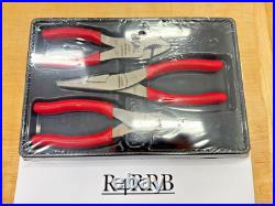 Snap-On Tools USA NEW SEALED RED 3 Piece Soft Grip Pliers / Cutters Set PL306ACF