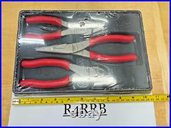 Snap-On Tools USA NEW SEALED RED 3 Piece Soft Grip Pliers / Cutters Set PL306ACF