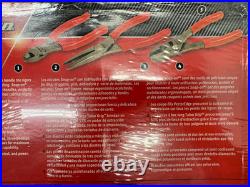 Snap-On Tools USA NEW SEALED RED 3 Piece Soft Grip Pliers / Cutters Set PL306ACF