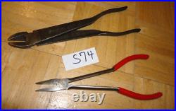 Snap-on Tools 2 Piece Heavy Duty 11 Diagonal Cutter & 9 Duck Bill Pliers
