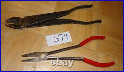 Snap-on Tools 2 Piece Heavy Duty 11 Diagonal Cutter & 9 Duck Bill Pliers