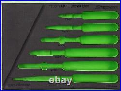 Snap-on Tools 6 Piece Essentials Pliers / Cutters Foam Set GREEN PL600ES1FG