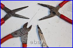 Snap-on Tools Long-nose Slip-joint Pliers, Diagonal Cutter Neddle Pliers Set USA