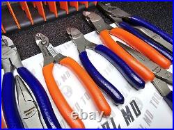 Snap-on Tools NEW 10pc Orange & PURPLE SUNS Themed Assorted Plier / Cutter Set